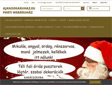 Tablet Screenshot of ajandekaruhaz.eu
